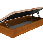 Folding side-opening cherry wood sofa bed