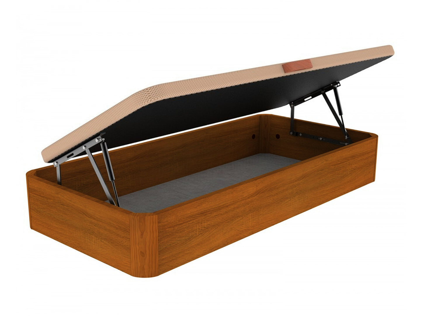 Folding side-opening cherry wood sofa bed