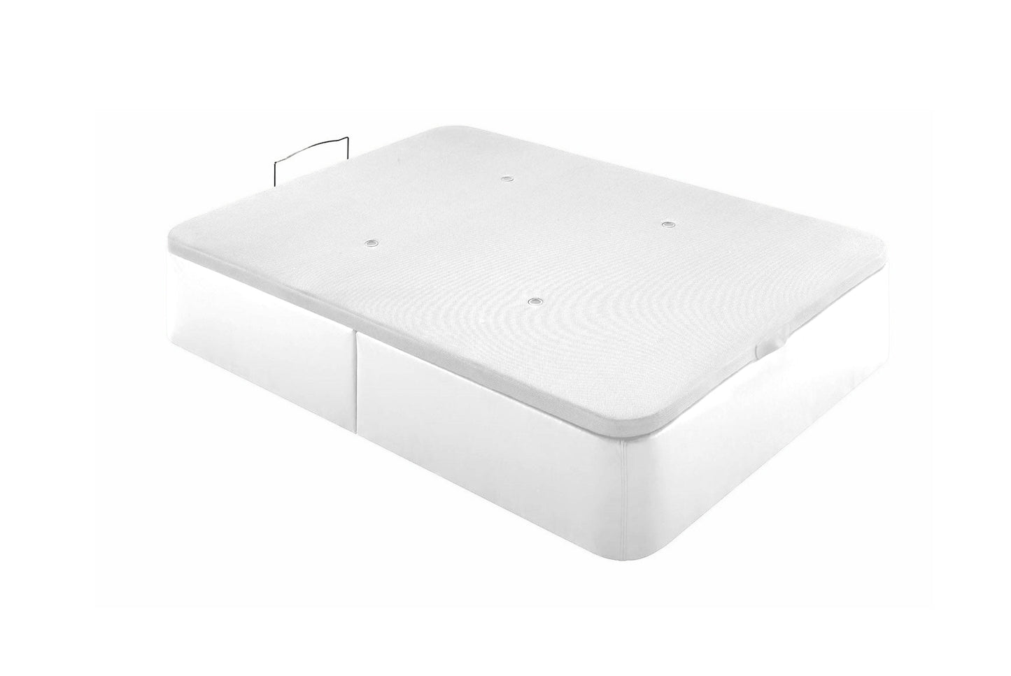 Waybox Folding Foldaway Sofa in White Leatherette