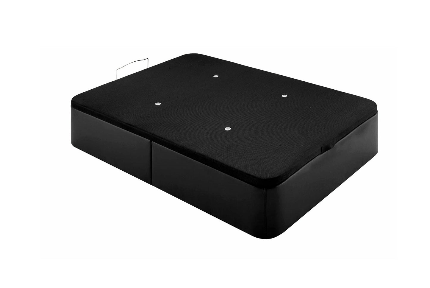 Canapé pliant Waybox en simili-cuir noir