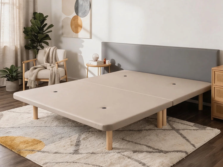Base Tapizada Partida 3D Beige
